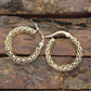 14k Gold Filigree Puffed Hollow HOOP Earrings. Intricate filigree HOOP earrings design. Hoops. st54/63