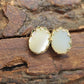 Mother of Pearl  14k Gold Stud drop Earrings. MOP st(18/68)