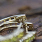 14k Canary Fancy Yellow Diamond Hoop Huggie Earrings. Diamond set Huggies Earrings. Est 0.84ctw of diamonds st126/50