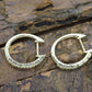 14k Canary Fancy Yellow Diamond Hoop Huggie Earrings. Diamond set Huggies Earrings. Est 0.84ctw of diamonds st126/50