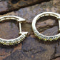 14k Canary Fancy Yellow Diamond Hoop Huggie Earrings. Diamond set Huggies Earrings. Est 0.84ctw of diamonds st126/50