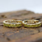 14k Canary Fancy Yellow Diamond Hoop Huggie Earrings. Diamond set Huggies Earrings. Est 0.84ctw of diamonds st126/50