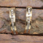 14k Gold Half HOOP Diamond Earrings. 14k Polish Gloss Channel Set Diamonds earrings. 0.45ctw diamonds. st103/50
