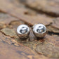 18k Gold Ball Dainty earrings. White Gold Jacmel. JCM Sphere st(92/11)