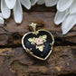 Black Hills Gold Pendant. 10k Heart and Onyx Black Hills Gold Pendant st(63/25)