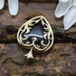 Black Hills Gold Pendant. 10k Heart and Onyx Black Hills Gold Pendant st(63/25)