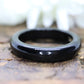 Carved Onyx  Ring. Solid Onyx band sz 10.75 st(13/41)