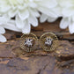 18k JABEL Diamond Stud earrings. Vintage Ornate Filigree design. st138/11