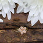 14k Flower Plumeria Diamond ring. Plumeria Ring 14k Rose Gold / Yellow Gold. Satin Textured. st48/87