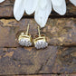 Diamond Flower Cluster Earrings.  Diamond Daisy 14k stud earrings. Diamond Stud 14k Yellow Gold Earrings. 0.42 ctw. st115/11