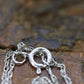 14k Diamond Solitaire Pendant. 14k White gold wheat necklace. st(126/50)