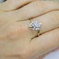 14k Yellow Gold Bypass daisy Ring. Round Diamond Cluster Ring. Waterfall diamond. 1/2ctw diamonds st(138/11)