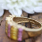 Pink & Yellow SAPPHIRE band. 14k Samuel Aaron Channel set round baguette sapphires. st(172/50)