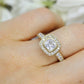 14k Bezel set Solitaire Ring.  Yellow Gold and CZ wide Halo ring st(115/11)