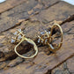 14k Princess diamond CZ dangle earrings. st(88/11)