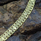 14k Bismark Chain Mesh Bracelet. Textured Chain Mesh link Yellow gold Italian Bracelet. (st 86/25)