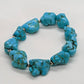 Native American BEADED Turquoise Bracelet. RAW polished turquoise bead st(11/30)