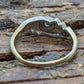 Antique 14k White Gold  Diamond ring. Tasteful Engraved 3 stone wedding band. st(56/06)