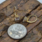 14k Princess diamond CZ dangle earrings. st(88/11)