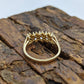 14k Marquise Diamond CZ  Ring.  Yellow Gold and CZ band st(88/11)