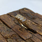 14k Marquise Diamond CZ  Ring.  Yellow Gold and CZ band st(88/11)