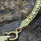 14k Bismark Chain Mesh Bracelet. Textured Chain Mesh link Yellow gold Italian Bracelet. (st 86/25)