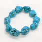Native American BEADED Turquoise Bracelet. RAW polished turquoise bead st(11/30)