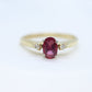 Natural Ruby Diamond Ring. 14k Ruby Solitaire engagement ring. Oval ruby Gold ring. Diamonds. RUBY Engagement ring. st(126/50)