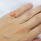 Antique Coral cameo bezel ring. 10k Gold  Carved coral cameo dainty oval signet pinky pinkie ring. st(173)