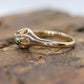 Antique Belcher Set Diamond 14k Filigree ring. 1/4ct Victorian Prong Diamond Ring Women Buttercup diamond sz 8 st(126/50)