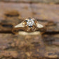 Antique Belcher Set Diamond 14k Filigree ring. 1/4ct Victorian Prong Diamond Ring Women Buttercup diamond sz 8 st(126/50)