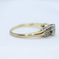 Art Deco Diamond Solitaire Ring. 14k Gold European Cut diamond  engagement Ring. KEEPSAKE engagement ring. st(97/75)