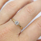 Diamond Daisy Elevated on Ring. 14K Diamond Daisy. Vintage Diamond Flower Setting ring. st(80/50)
