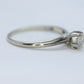 14k Round Diamond Solitaire Ring . Petite 1/4ct Diamond Engagement Ring. White Gold Diamond. st(97/75)