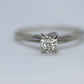 14k Round Diamond Solitaire Ring . Petite 1/4ct Diamond Engagement Ring. White Gold Diamond. st(97/75)