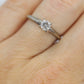 14k Round Diamond Solitaire Ring . Petite 1/4ct Diamond Engagement Ring. White Gold Diamond. st(97/75)