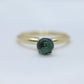 18k Green Agate Jade Jadeite ring. green cabochon ring. st(74/75)