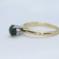 18k Green Agate Jade Jadeite ring. green cabochon ring. st(74/75)