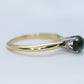 18k Green Agate Jade Jadeite ring. green cabochon ring. st(74/75)
