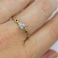 Art Deco Diamond ring. 14k Yellow and PLATINUM Square table. st(138)