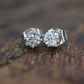 14k Diamond studs 14k gold earrings. 14k White Gold Diamond Solitaire earrings. st(80/50(22)