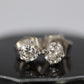 14k Diamond studs 14k gold earrings. 14k White Gold Diamond Solitaire earrings. st(80/50(22)