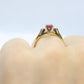 Natural Ruby Diamond Ring. 14k Ruby Solitaire engagement ring. Oval ruby Gold ring. Diamonds. RUBY Engagement ring. st(126/50)