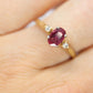 Natural Ruby Diamond Ring. 14k Ruby Solitaire engagement ring. Oval ruby Gold ring. Diamonds. RUBY Engagement ring. st(126/50)