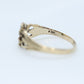 JR Wood 10K Band. Vintage Jr Wood and Sons Emerald Victorian claw Wedding Band Sz7.25 st(48/87)