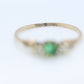 Antique 10k Victorian Emerald and Diamond Claw set ring. Antique dainty emerald diamond ring. st(172/50)