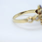 14k Sapphire Diamond Halo Bypass ring. 14k Sapphire CLUSTER marquise shape diamond heart. st(172/50)
