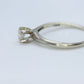 14k Round Diamond Solitaire Ring . Petite 1/4ct Diamond Engagement Ring. White Gold Diamond. st(97/75)