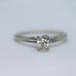 14k Round Diamond Solitaire Ring . Petite 1/4ct Diamond Engagement Ring. White Gold Diamond. st(97/75)