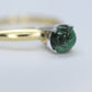 18k Green Agate Jade Jadeite ring. green cabochon ring. st(74/75)